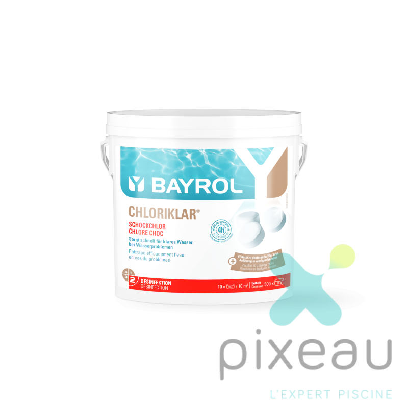 CHLORE CHOC PASTILLES BAYROL CHLORIKLAR 5KG 20G