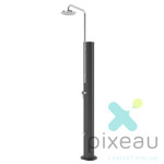 Douche solaire Fluidra aluminium chrome droite anthracite 30L